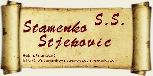 Stamenko Stjepović vizit kartica